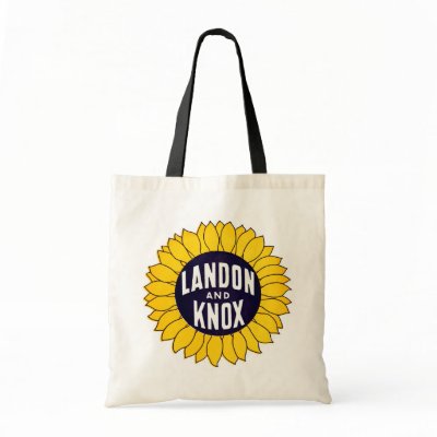 1936 Elect Landon and Knox Canvas Bags by historicimage