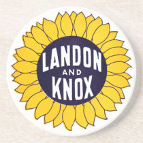 1936 Elect Landon and Knox Drink Coaster