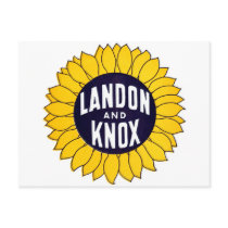 1936 Elect Landon and Knox Post Card