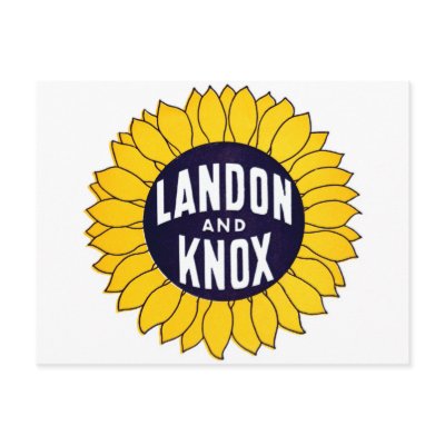 1936 Elect Landon and Knox Post Card by historicimage