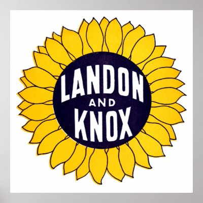 1936 Elect Landon and Knox Poster by historicimage
