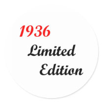 1936 Limited Edition Round Sticker