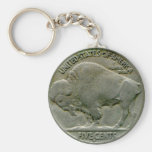 1936 US "Buffalo" nickel tails keychain