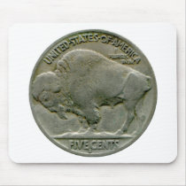 1936 US "Buffalo" nickel tails mousepad