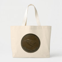 1937 British farthing tote bag