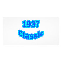 1937 Classic Blue Custom Photo Card