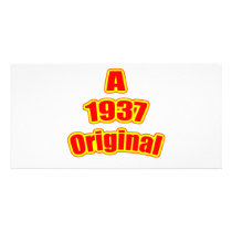 1937 Original Red Customized Photo Card