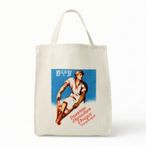 1937 Prague Poster Canvas Bags