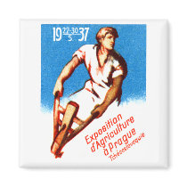1937 Prague Poster Magnets