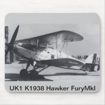 1938 Hawker Fury MkI Mouse Pads
