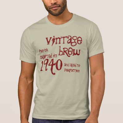 1940 Birthday Year 75th Vintage Brew Gift Tshirt