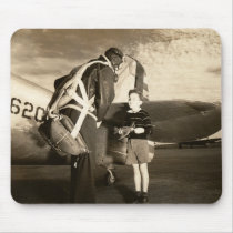1940 US Army Pilot and Young Boy Mouse Pad