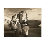 1940 US Army Pilot and Young Boy Postcards
