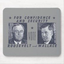 1940 Vote Roosevelt + Wallace, gray Mouse Pads