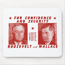 1940 Vote Roosevelt + Wallace, red Mouse Pad