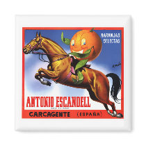 1940's ANTONIO ESCANDELL ORANGES LABEL POSTER Refrigerator Magnet