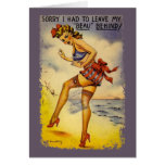 1940s Bathing Beauty Funny Greeting Card