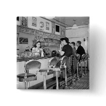 1940s Burger Joint Pinback Buttons