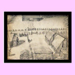 1940s Farm Sketch Postcard postcards