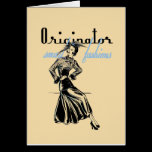 1940's Fashion Illustration Greeting or Note Card cards