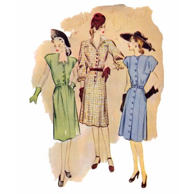 1940s Fashion T-Shirt by grnidlady