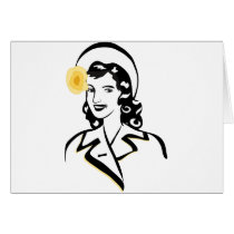 1940's Lady Greeting Cards