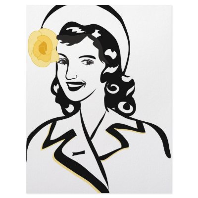 1940's Lady Personalized Letterhead by retro_blush