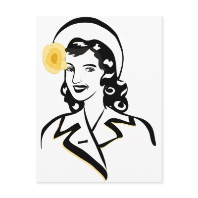 1940's Lady Post Card by retro_blush