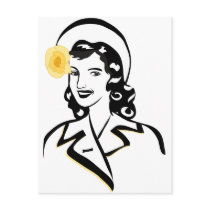 1940's Lady Post Card