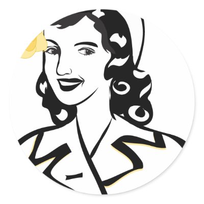 1940's Lady Stickers by retro_blush