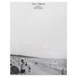 1940's Lake Michigan Beach Scene Customized Letterhead