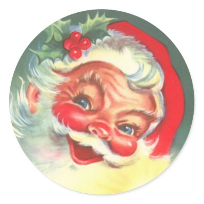 1940s Vintage Santa Claus Stickers