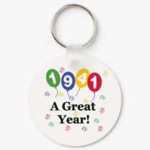 1941 A Great Year Birthday keychains