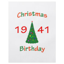 1941 Christmas Birthday Full Color Flyer