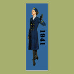1941 Military Fashion for Women Business Card Template