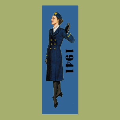 1941 Military Fashion for Women Business Card Template Zazzle_profilecard