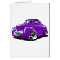 1941 Willys Purple Car Cards