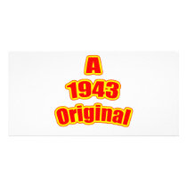 1943 Original Red Photo Card Template