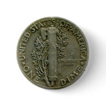 1943 US Mercury dime reverse button
