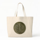 1943 US Mercury dime reverse totebag