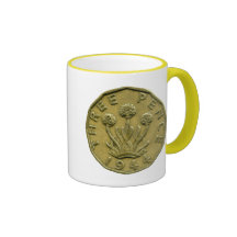 1944 British three pence mug