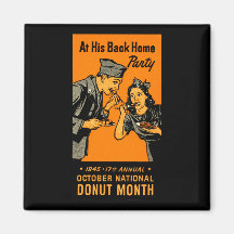 1945 Donut Poster Magnet