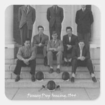 1945 Fencing Team Stickers