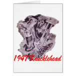 1947 Knucklehead Engine Greeting Card