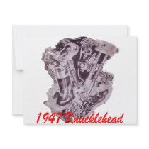 1947 Knucklehead Engine invitations by Mustang_Lady 1947 Knucklehead Engine invitations