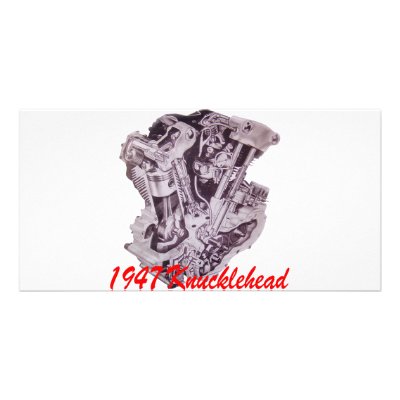 1947 Knucklehead Engine Photo Cards by Mustang_Lady
