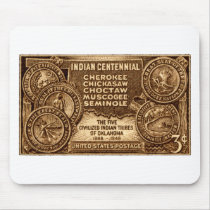 1948 Oklahoma Indian Centennial Stamp Mouse Pads