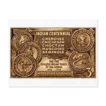 1948 Oklahoma Indian Centennial Stamp Post Cards