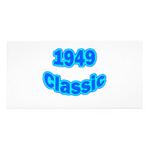 1949 Classic Blue Customized Photo Card