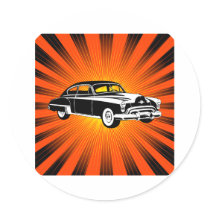 1949 Oldsmobile Rocket 88 Round Sticker